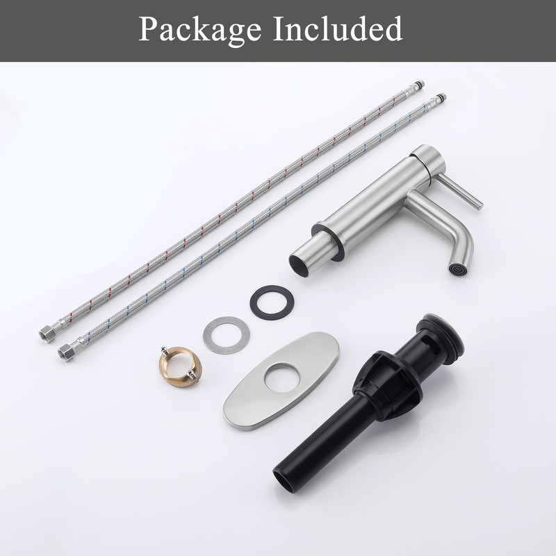 Bathroom Faucet Brushed Nickel Modern Bathroom Sink Faucet with Single