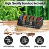 Belt Organizer for Closet and Drawer 6 Compartment Bamboo Tie