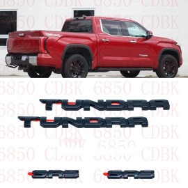 TOYOTA Blackout Door Tundra SR5 Rear Emblem Badge 2022 2023 2024 Tundra Overlay