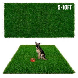Sunturf Fake Grass for Dogs to Pee on, Artificial Grass for Dogs , Dog Pee Pads Extra Large, Outdoor Grass Mats, Washable, 5x10FT Puppy Potty Training Rug, Strong Permeability, Washable