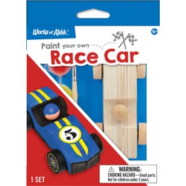 Works of Ahhh... Mini Craft Set - Race Car Build & Paint Family Craft Set