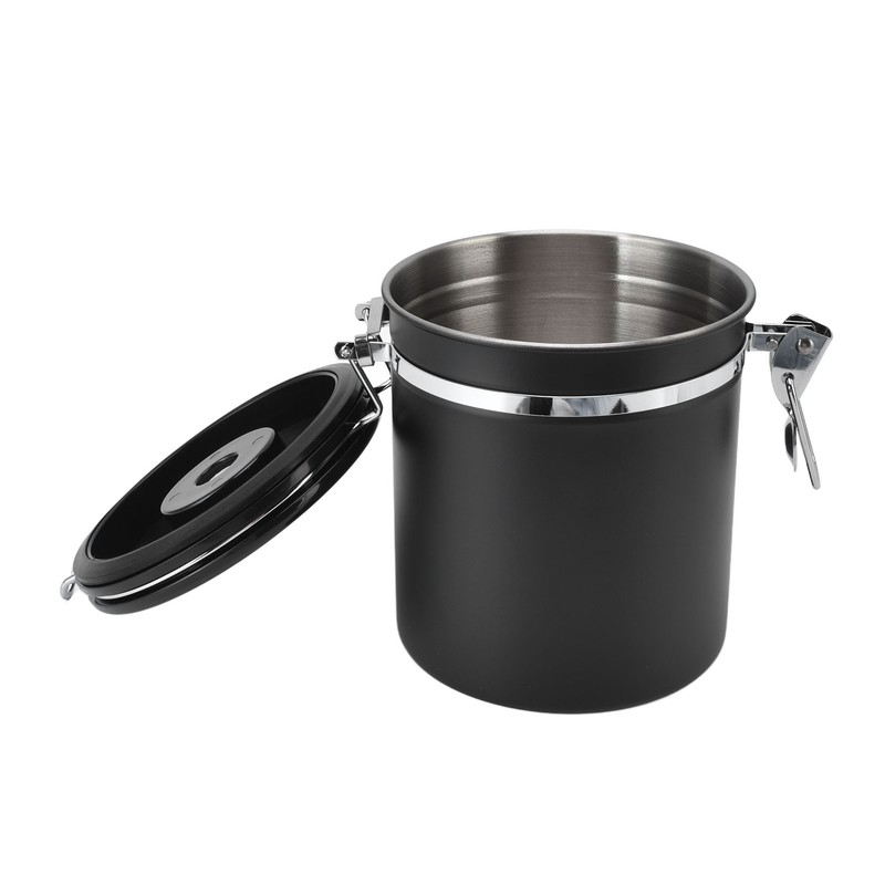 Airtight Coffee Canister Storage Jar Date Tracker CO2 Release Valve