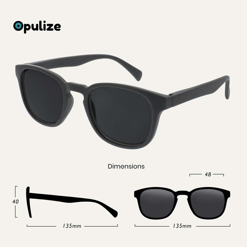 Opulize Pop Sunreading Glasses Classic Retro Round Chunky Frame Spring