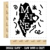 Maine State with Text Swirls Self-Inking Rubber Stamp Ink Stamper