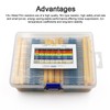 2600Pcs 130 Values Resistor Kit Commonly Used 1% 1/4W Metal