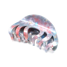 QinGoo Medium Hair Clip, Hair Clip, Hair Clip, Firmly Curled, Adult Hair Accessory, Cute, Women's, Korean, 1 Piece (3.3 x 1.6 inches (8.5 x 4.2 cm), Purple)