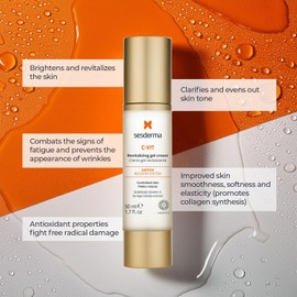Sesderma C-Vit Crema Gel facial revitalizante actividad antioxidante, hidratante, antiarrugas e iluminadora 50ml