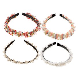 Healvian 4pcs Colored Headbands for Women Padded Hair Accessories Elegant Headpieces for Parties Weddings and Special Occasions Soft and Comfortable for All-day Wear