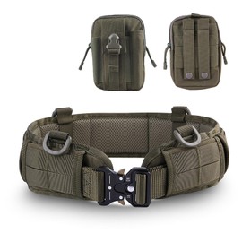 ANCL Tactical Belt, Molle System, Airsoft Game, One Size Fits All (Green), green