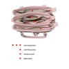 KKXIU Triple Compartment Purses and Handbags for Women Top Handle