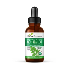Herbal Papaya Moringa Leaf Extract - Moringa Extract Liquid Drop Supplement for Immune, Energy, Skin & Hair Support - Moringa Powder Organic Extract for Digestive Health 1oz - Herbal Goodness