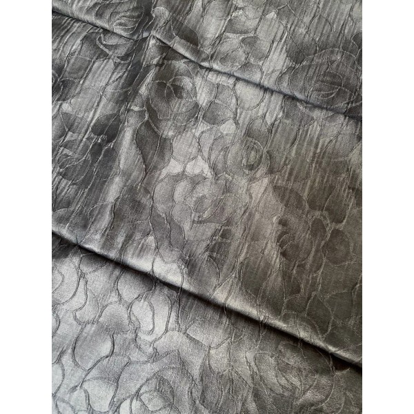 60% Wool 40% Polyester Textured FabricFor Coat Dress Thick Black