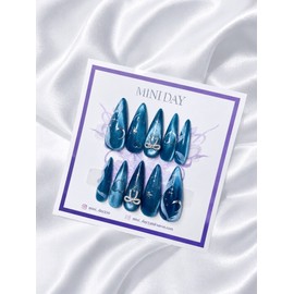 Midnight Aurora Handmade Nail Tips - Ballerina / 미드나잇 오로라 수제 네일팁 - 발레리나