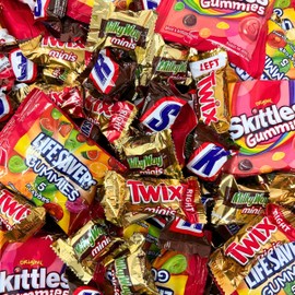 Assortit X Mars Collab Ultimate Chocolate & Gummy Variety Pack Sampler, Fun Size Assorted Skittles Gummies, Life Savers Gummies, Twix, Snickers, Milky Way, Perfect For Piñatas & Celebrations 1.5 Lb