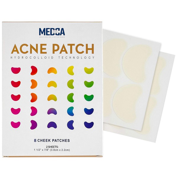 Acne Care Pimple Patch Absorbing Cover - Cheek Size Acne Spot Treatment Hydrocolloid Bandage Face & Skin Spot Patch Conceals Acne, Reduces Pimples and Blackheads