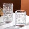 Bekith 6 Pack Drinking Glasses, 9.5 oz Romantic Water Glasses