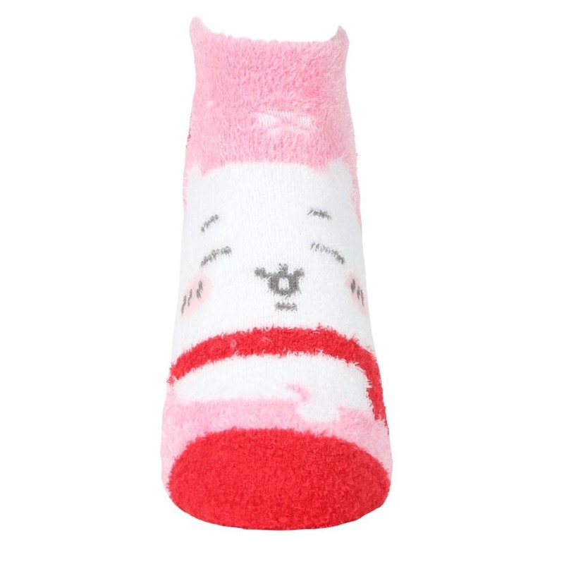 Small Planet Chiikawa Women's Thermal Socks, Fluffy Socks, Snow/Chiikawa, Pink