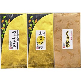 Sanrokuen Tea Lucky Bag Kagoshima Tea Asatsu Sauce, Kumamoto Kukicha, Chiran Tea Yabukita, 3.5 oz (100 g) x 3 Pieces (Variety) Green Tea Leaves