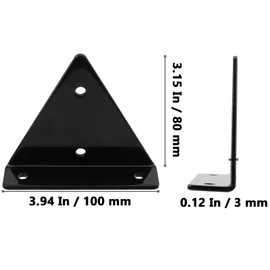 NAMYEUT Pack of 4 Floating Shelf Brackets, Triangle Shelf Brackets, Hidden Shelf Brackets, Metal Wall Brackets for Storage Shelf, Bookcase, Kitchen Shelves