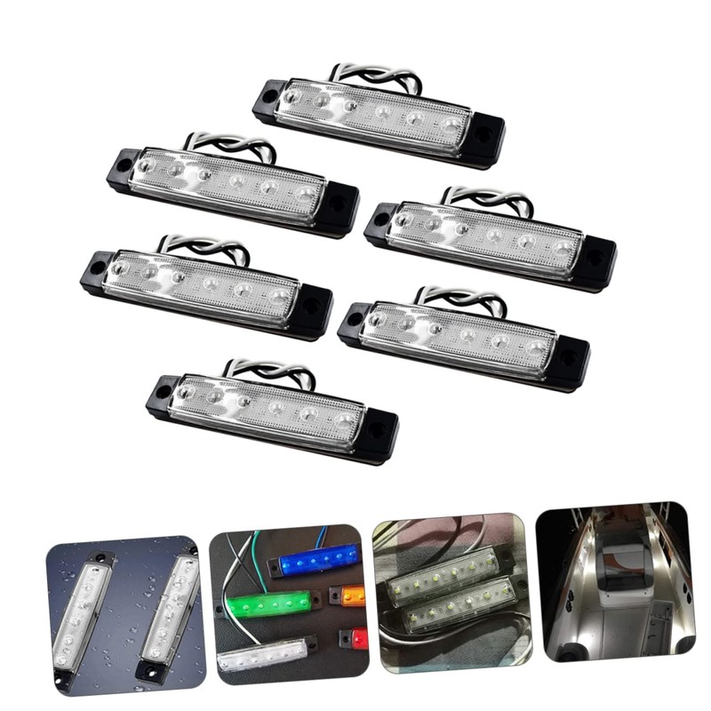 Gatuida 6Pcs Boat Navigation Lights Leds Interior Lights Energy Saving