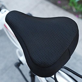 Bicycle Seat Covers, Breathable, Thick Fabric Padded Seat Cushion, Suitable for Peloton, Stationary Exercises, Mountain Road Cycling Bike (Black)
