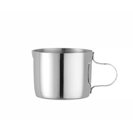 HENDI Cream Jug, Straight Design, Milk Jug, 0.04 L, Diameter 40 x (H) 40 mm, Stainless Steel