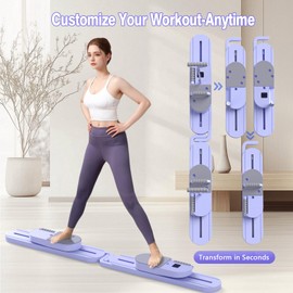 Flexella Ski Machine Exercise Equipment, Simulated Ski Trainer, Thigh Master for Women, Home Leg Pelvic Floor Trainer Muscle (Purple)