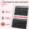 EYEVIS Lash Clusters Wispy 280PCS Eyelash Clusters 60D 80D Lashes