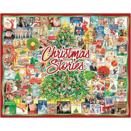 White Mountain 1000 Piece Jigsaw Puzzle Winter Christmas Holiday Puzzles for Adults and Kids 24"x30" Large Pieces - Christmas Stories