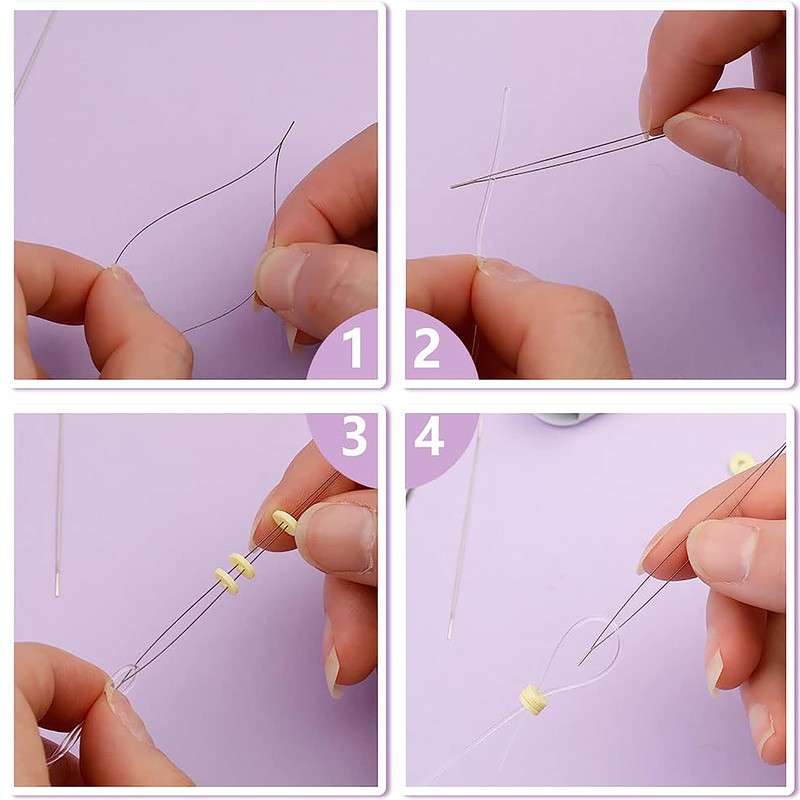 Elastic String for Bracelets，Premium Elastic Stretch Thread - 4 Rolls