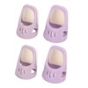 4 Pcs Silicone Thimble Purple Soft Elastic Finger Protector Finger