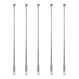 Micro Lab Sampling Reagent Spoon, 5PCS 20cm 2 In 1 Lab Spoon Spatula Metal Laboratory Double Head Mixing Spatula For Powders, Gel Cap, Lab Supplies