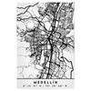 artboxONE Medellin Colombia Black City Map Poster 30 x 20