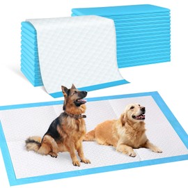 Pee Pads for Dogs & Cats, Extra Large 36"X51", 40 Count, Blue, Polymer, Polyethylene (PE), Fluff Pulp, 6 Layers, Disposable Pet Training Pads