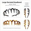 Wide Tooth Headbands 2 Pack Glossy Black & Amber Comb