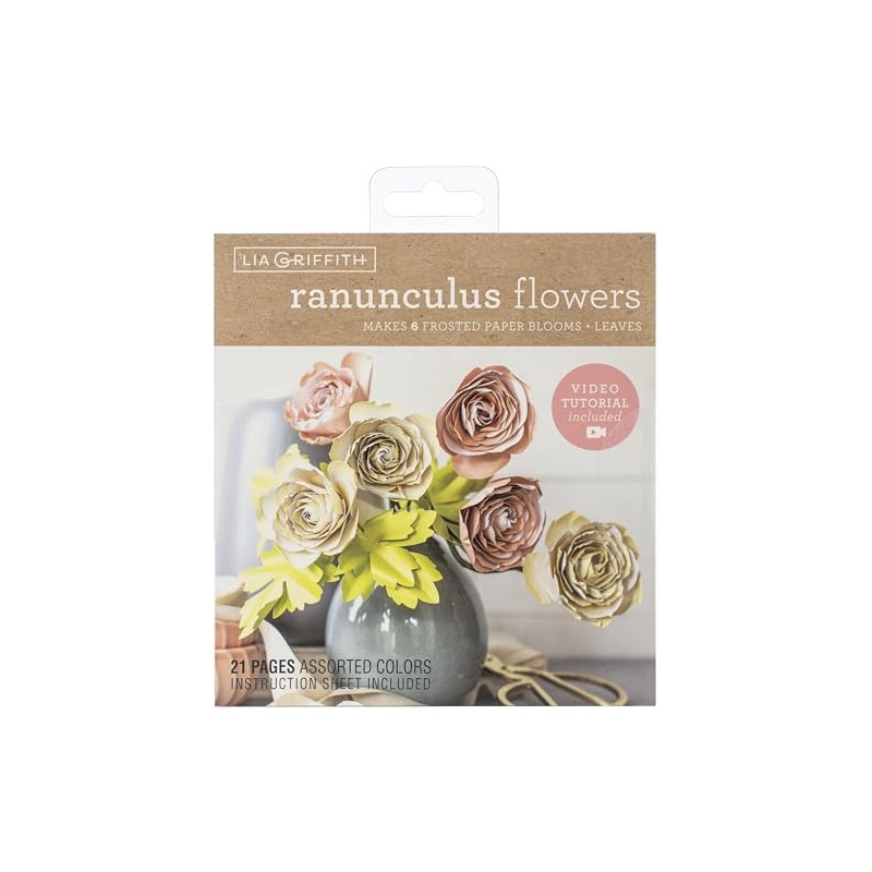 Creativity Street Lia Griffith Paper Stack 6"X6.5" 24/Pkg-Ranunculus