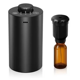 Waterless Essential Oil Diffuser Battery Operated Cordless Aromatherapy Diffuser with Timing & 3 Mist Levels car Diffuser