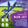 Whirligig Spinner Blue Jay 25" – Stunning Bird-Themed Design, Weather-Resistant