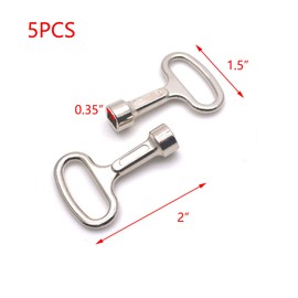 T Tulead 5PCS Square Key Small Cabinet Keys Square Socket Wrench Key 2"x1.5" for Drawers,Electric Cabinets
