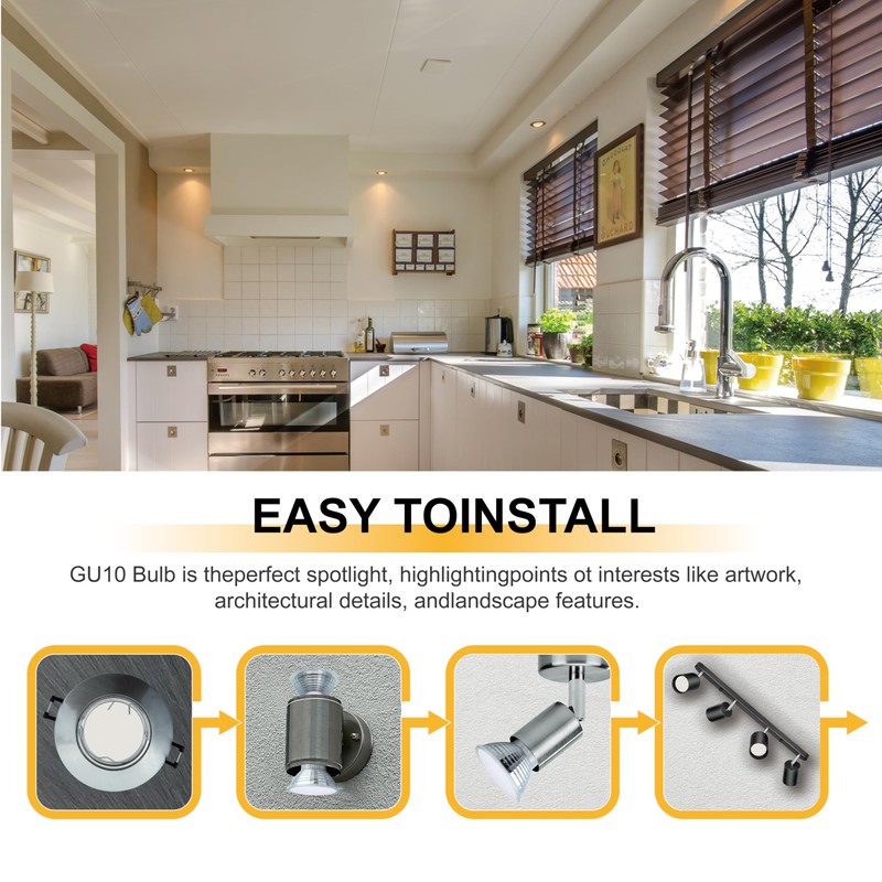 EACLL GU10 LED with Remote Control, 4.8 W Replaces 60