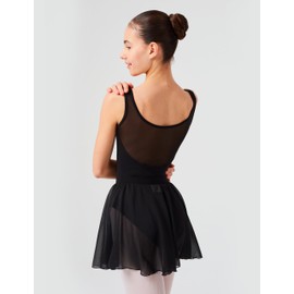 tanzmuster ® Girls' EVA Ballet Skirt Chiffon Slip On Ballet, black