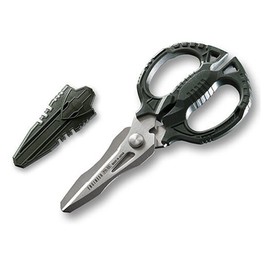 Versatile compact multi-function scissors with 4-in-1 combi blade - cuts leather, solid copper wire (inc. mains cable), CDs, thick rope & more. Made in Japan. ENGINEER ph-55,Green,160 mm