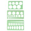 BPTRKOM Set of 3 Circle Stencils for Drawing - Clear