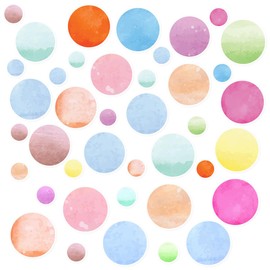 Pack 6 Sheets Polka Dots Wall Decals for Girls Room Boys Toddlers Kids Bedroom Classroom Playroom Car Window Cute Stickers Waterproof Decals Home Accessories Party Decorations