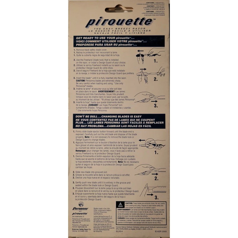 Personna PIROUETTE Hair Shaper Kit, the Easy Breezy Razor(disconti