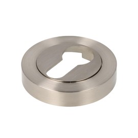 Amig - Mouthpiece | Model 3Z | Diameter 52 mm | 10 mm Wide | Round Cover for Locks | Suitable for Euro Profile Cylinder | Zamak Silver Matt