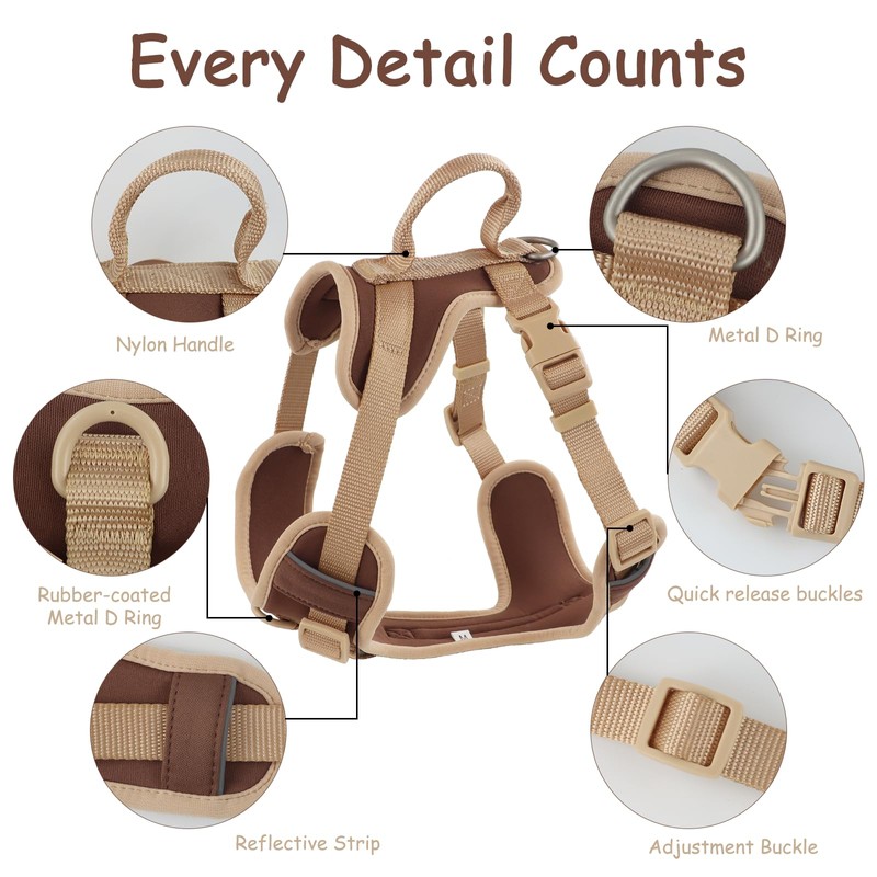 Wolfone No Pull Dog Harness Adjustable Soft Padded Pet Vest