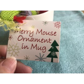 Midwest Seasons Christmas Merry Mouse Ornament In Mug