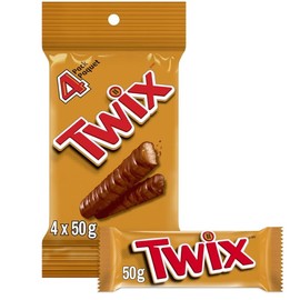 TWIX, Caramel Cookie Chocolate Candy Bar, Full Size Bar, 50g per bar (12full size bars)