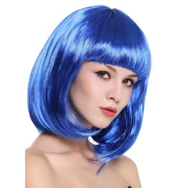 WIG ME UP - 0073-3-PC3 Women's Wig Carnival Long Bob Shoulder Length Straight Blue